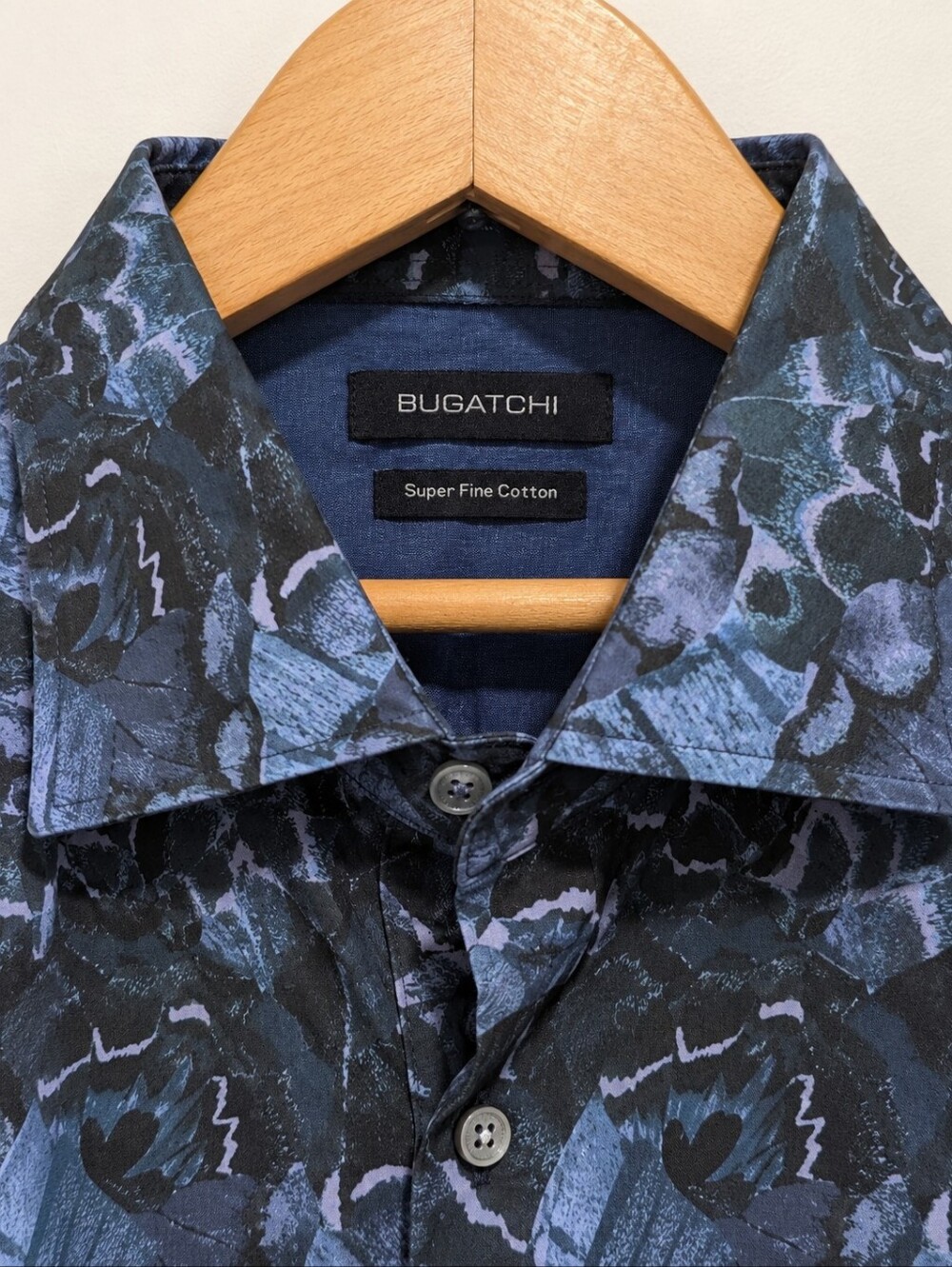 Bugatchi Men's Abstract Print Lightweight Button Down Shirt - Mens Medium
